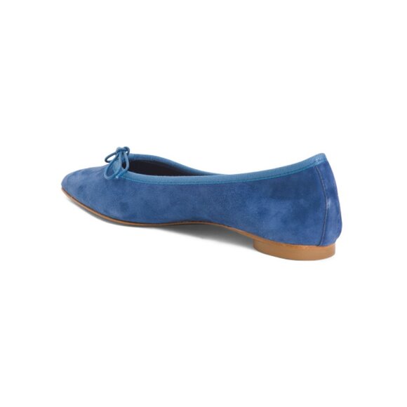 NUR ITALY Navy Made In Italy Suede Isabella Flats - Picture 2 of 2
